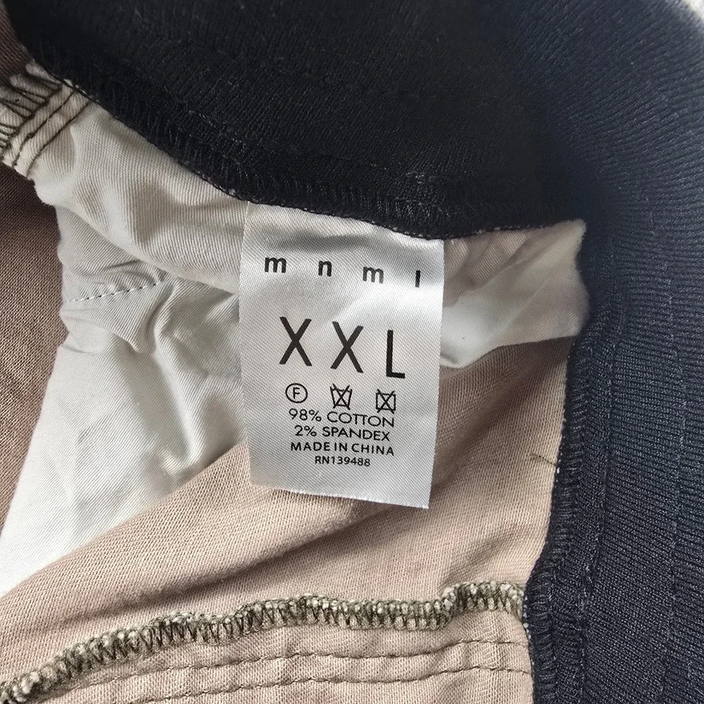 MNML Camo Cargo Pants Mens 2XL Green Good Ankle Zip Slim Tapered Streetwear